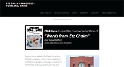 Desktop Screenshot of etzchaim-portland.org